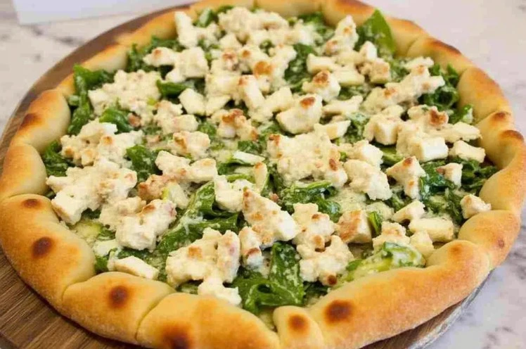 chicken crust caesar salad pizza