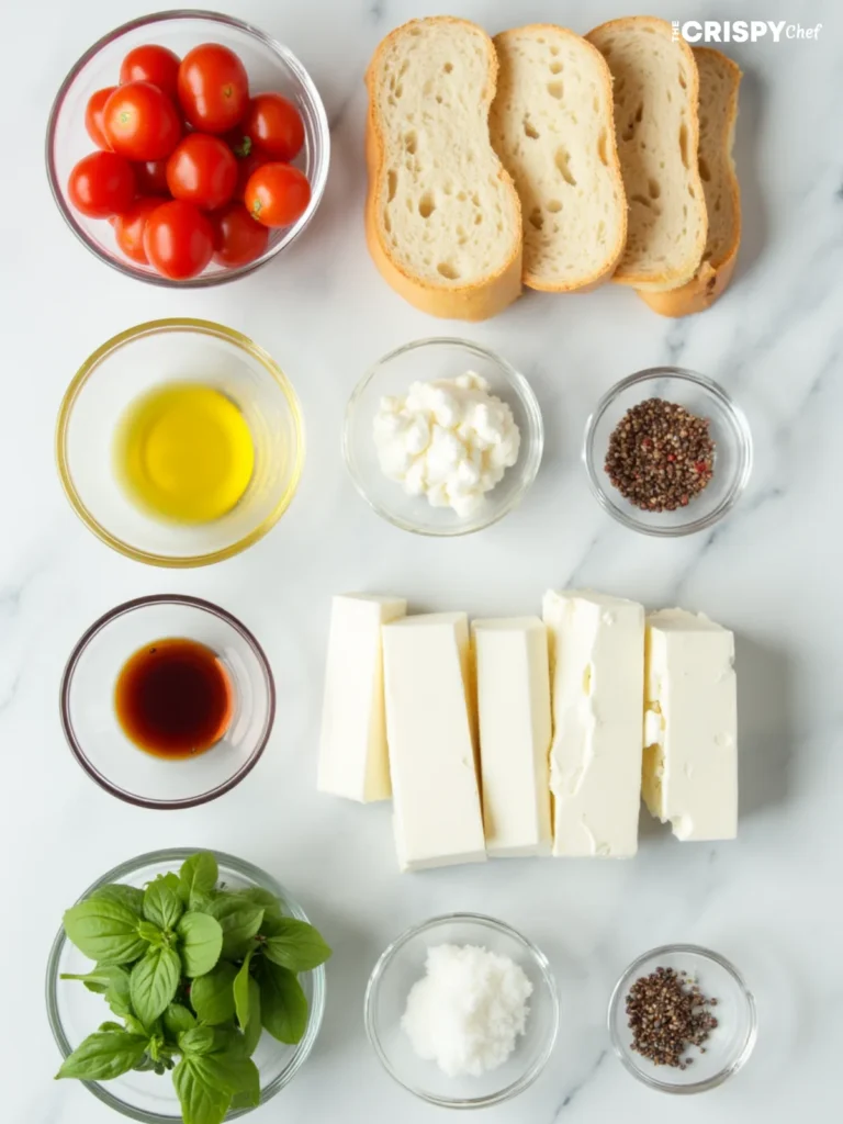 whipped feta tomato crostini