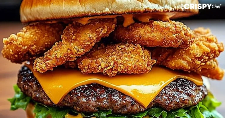 Crispy Chicken and Beef Smash Burgers