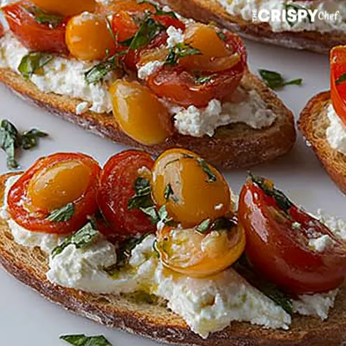 Tomato Crostini with Whipped Feta