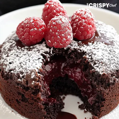 Raspberry Molten Chocolate Cake