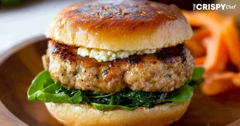 Spinach Feta Turkey Burgers