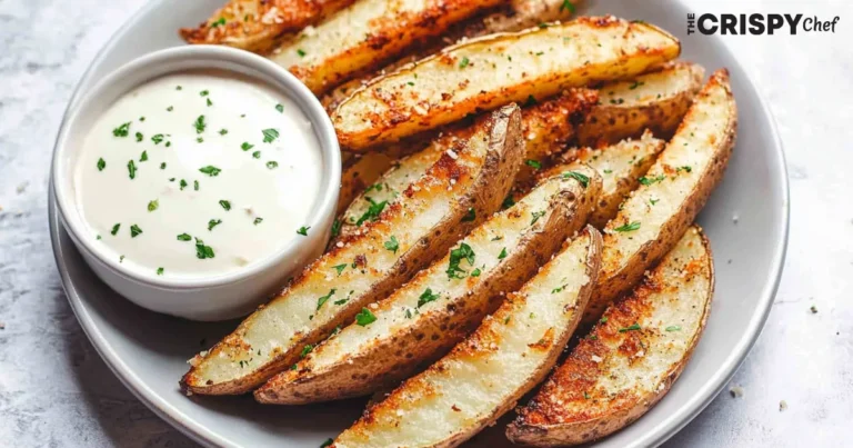 baked garlic parmesan potato wedges