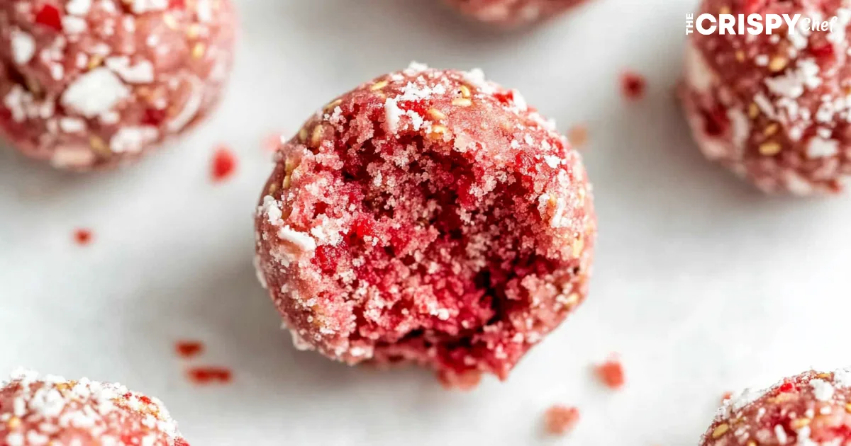 strawberry shortcake protein bites