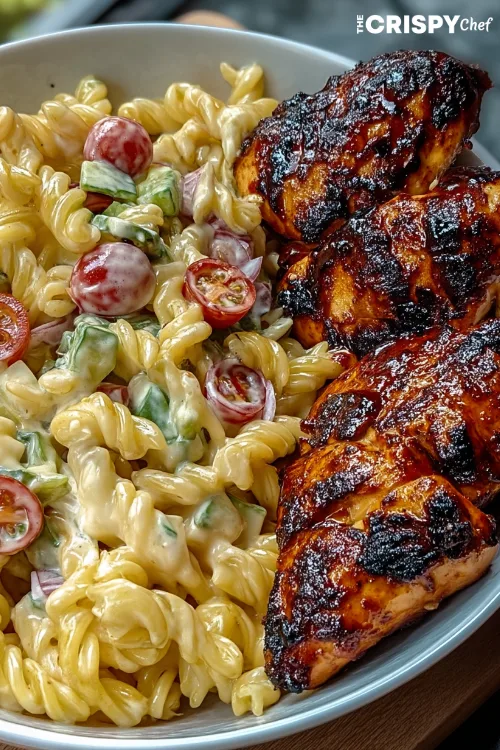 BBQ Chicken with Pasta Salad