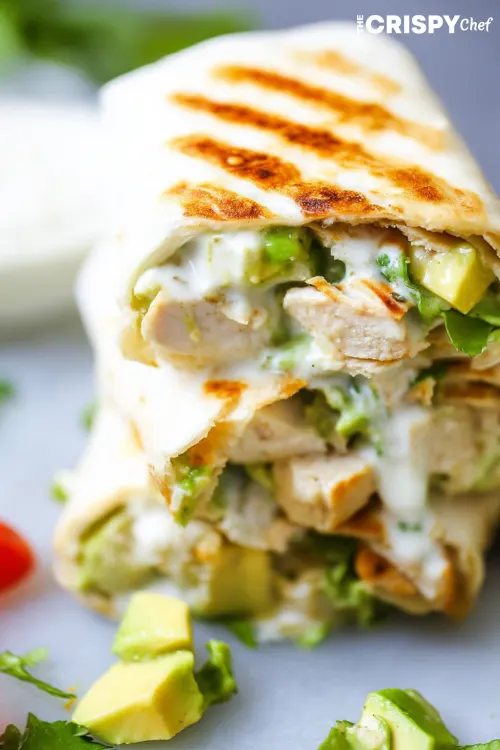 Chicken Avocado Ranch Burritos