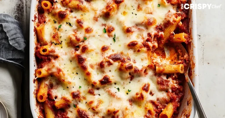 Creamy Cheesy Baked Ziti Recipe