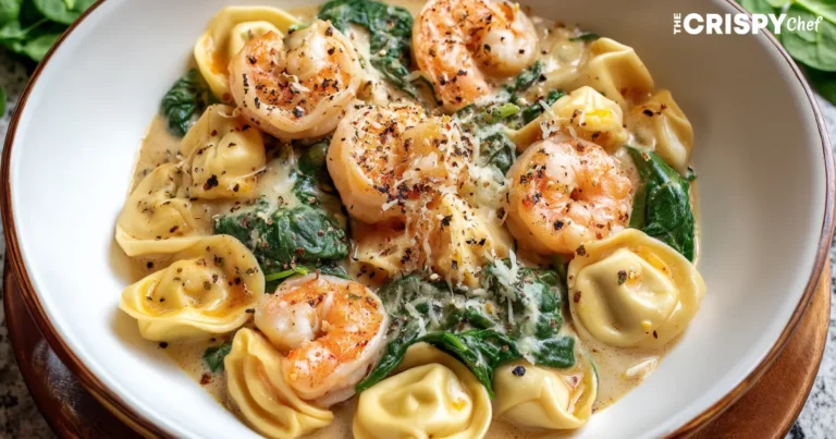 Creamy Shrimp and Spinach Tortellini.