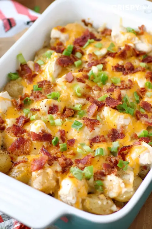Loaded potato ranch chicken casserole