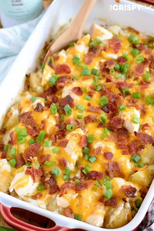 Loaded potato ranch chicken casserole