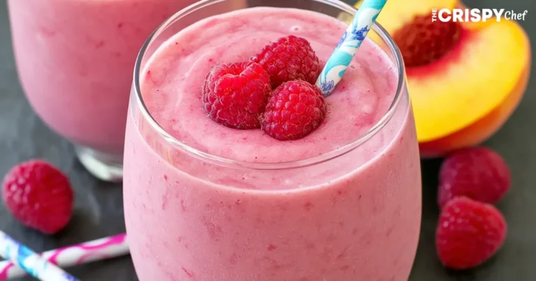Raspberry Peach Smoothie.