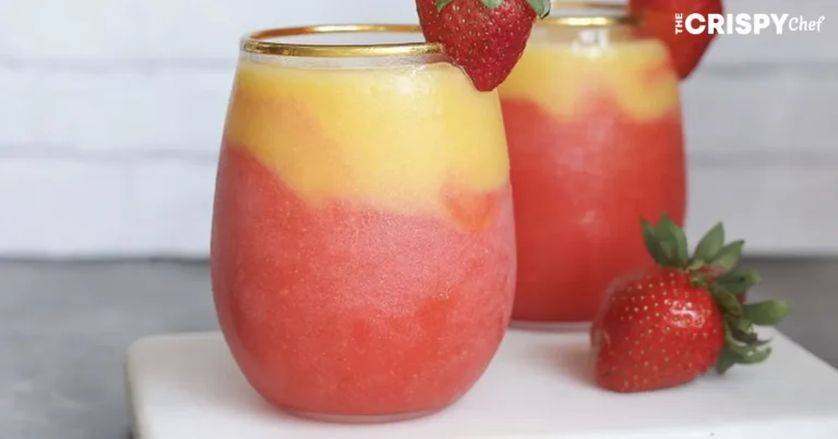 Mango Strawberry Swirled Slushies