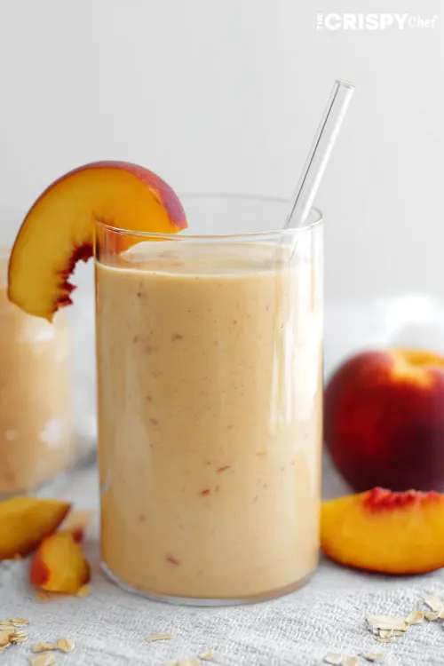 Peach Oatmeal Protein Smoothie
