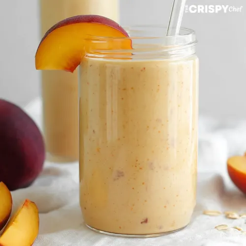 Peach Oatmeal Protein Smoothie