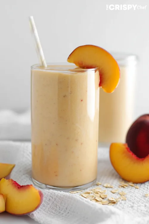 Peach Oatmeal Protein Smoothie