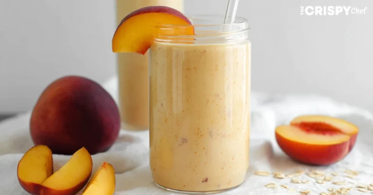 Peach Oatmeal Protein Smoothie