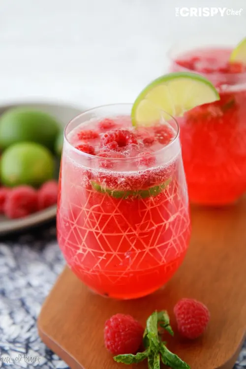 Raspberry Lime Fizz Mocktail