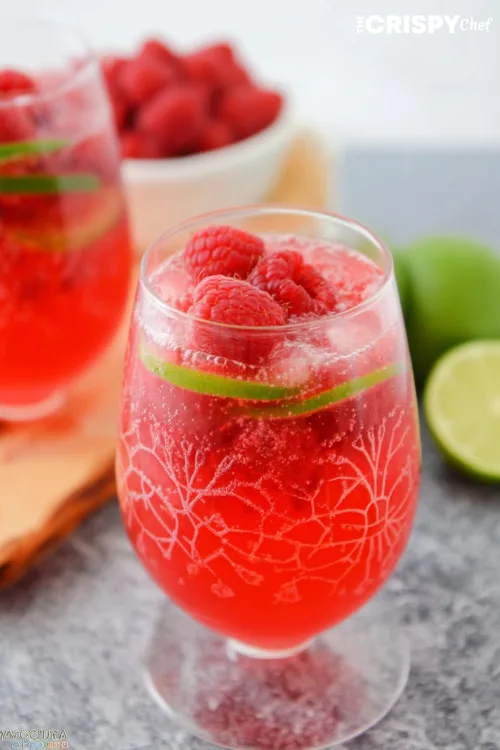 Raspberry Lime Fizz Mocktail