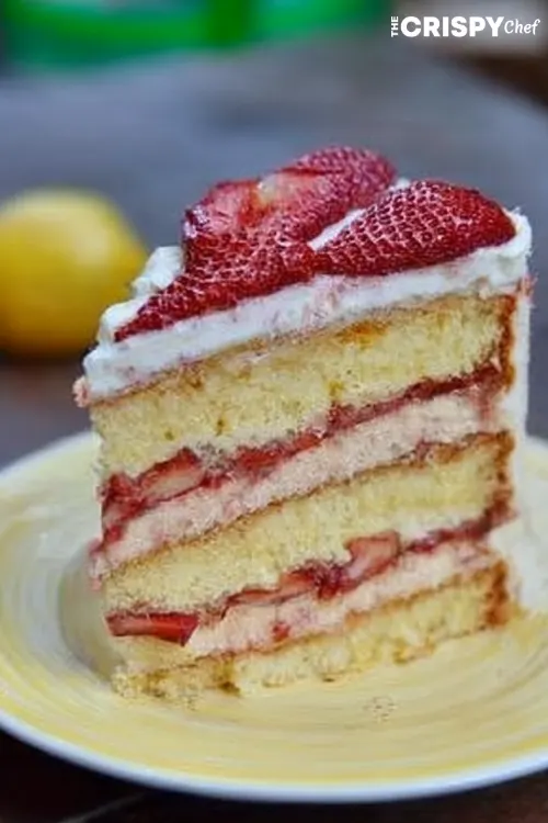 Strawberry Lemon Layer Cake