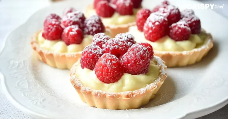 Vanilla Cream Tarts with Fresh Raspberries
