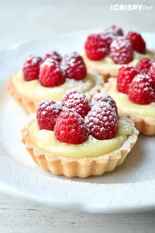 Vanilla Cream Tarts with Fresh Raspberries