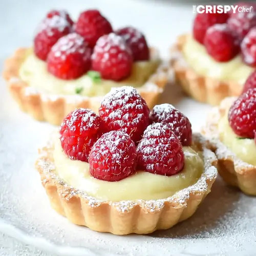 Vanilla Cream Tarts with Fresh Raspberries