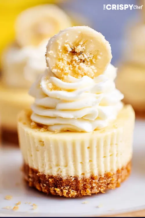 mini banana cheesecake