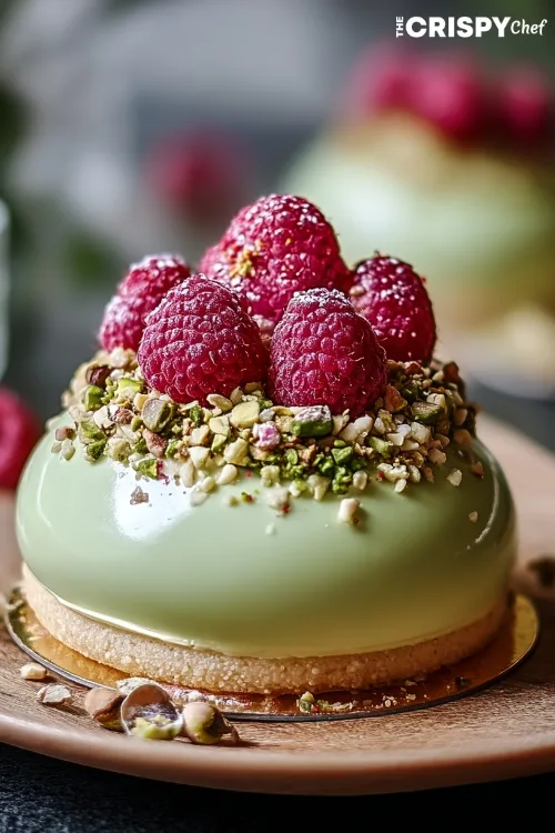 pistachio raspberry dome