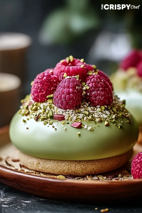 pistachio raspberry dome