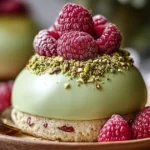 pistachio raspberry dome