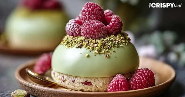 pistachio raspberry dome