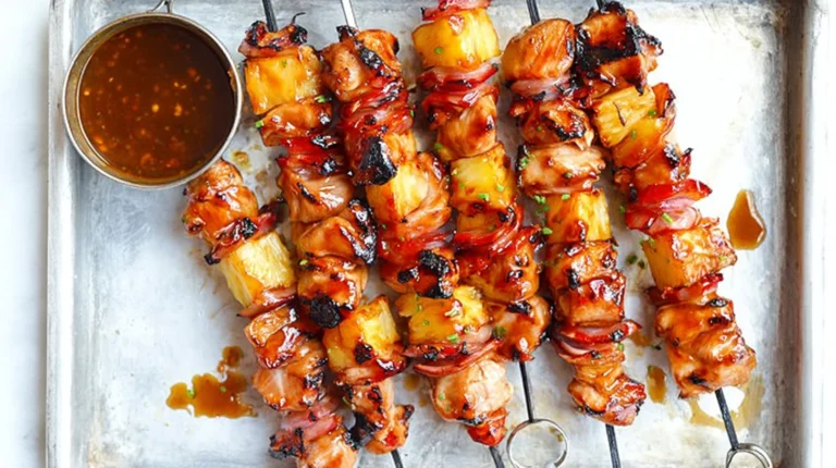 BBQ Pineapple Chicken Kabobs