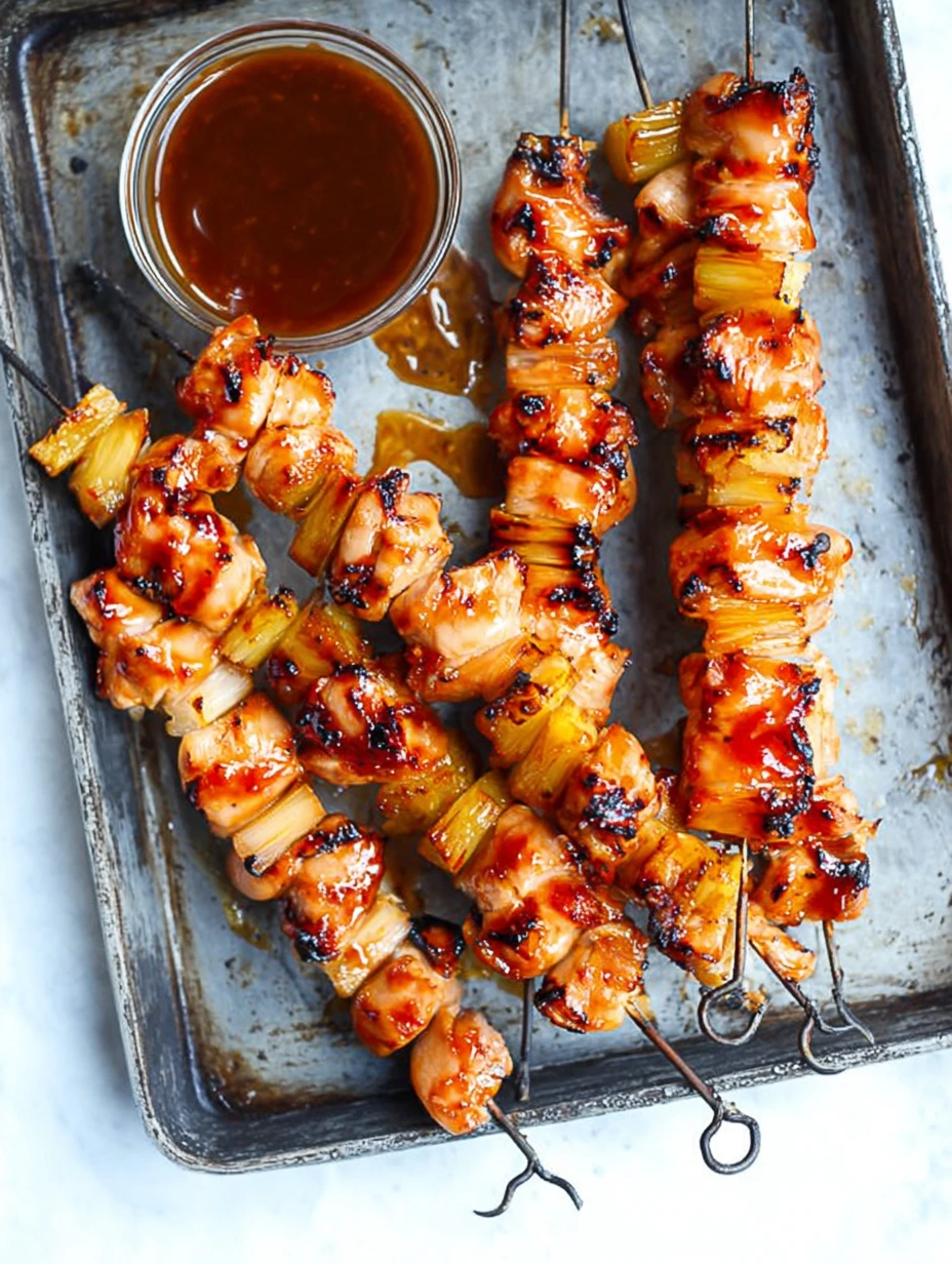 BBQ Pineapple Chicken Kabobs
