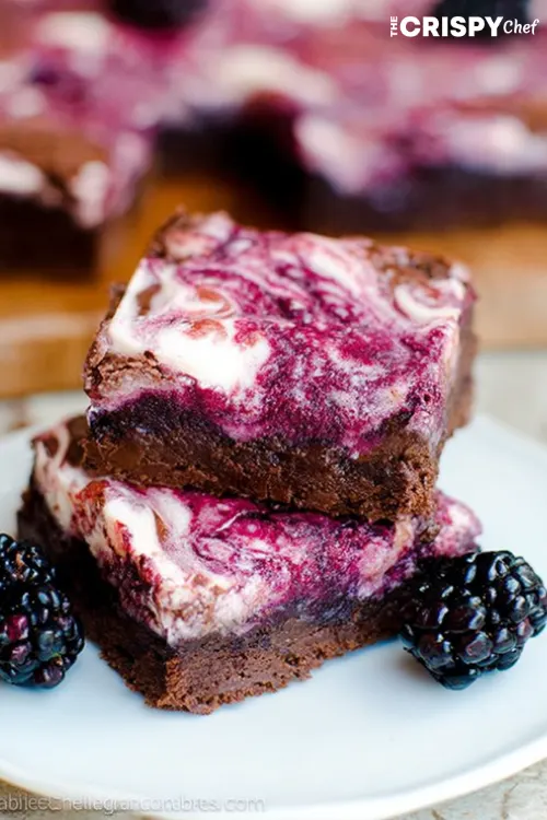Blackberry Cream Cheese Brownies