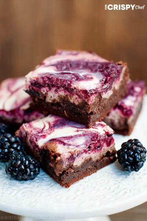 Blackberry Cream Cheese Brownies