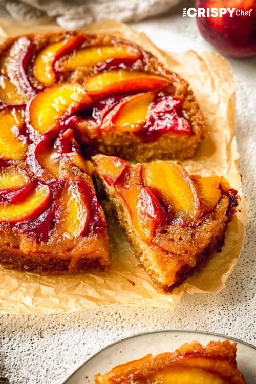 Bourbon Peach Upside Down Cake