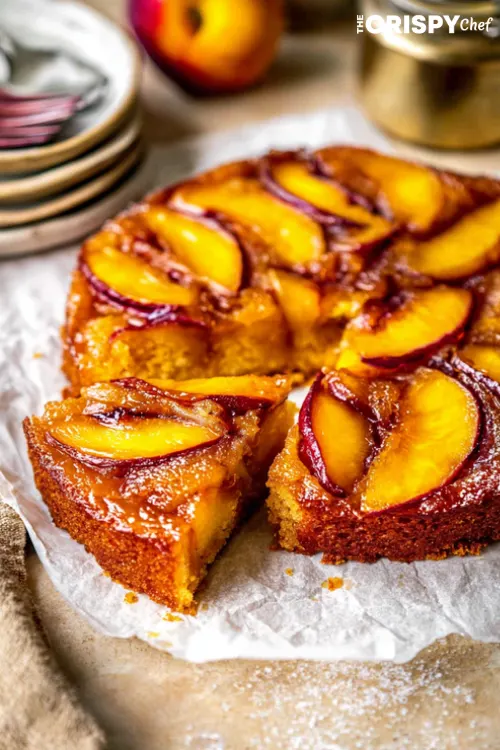Bourbon Peach Upside Down Cake