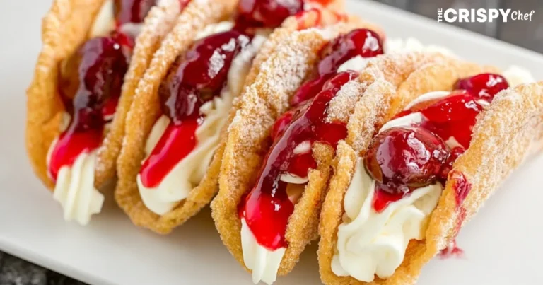 Cherry Cheesecake Tacos