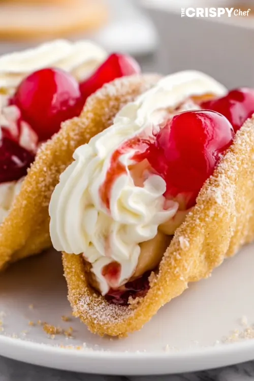 Cherry Cheesecake Tacos