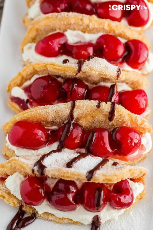 Cherry Cheesecake Tacos