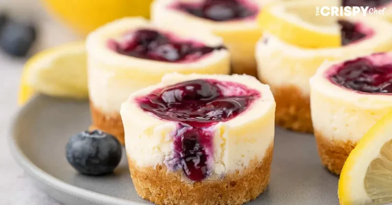 Juicy Mini Lemon Blueberry Cheesecakes