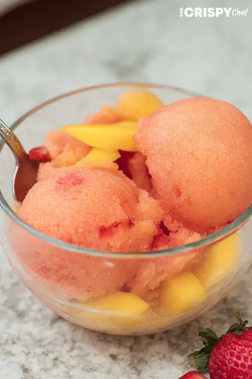Mango Strawberry Sorbet