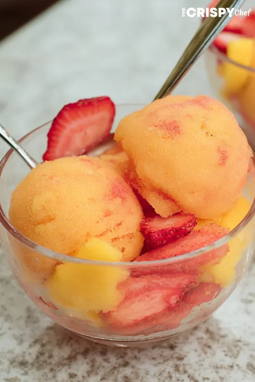 Mango Strawberry Sorbet