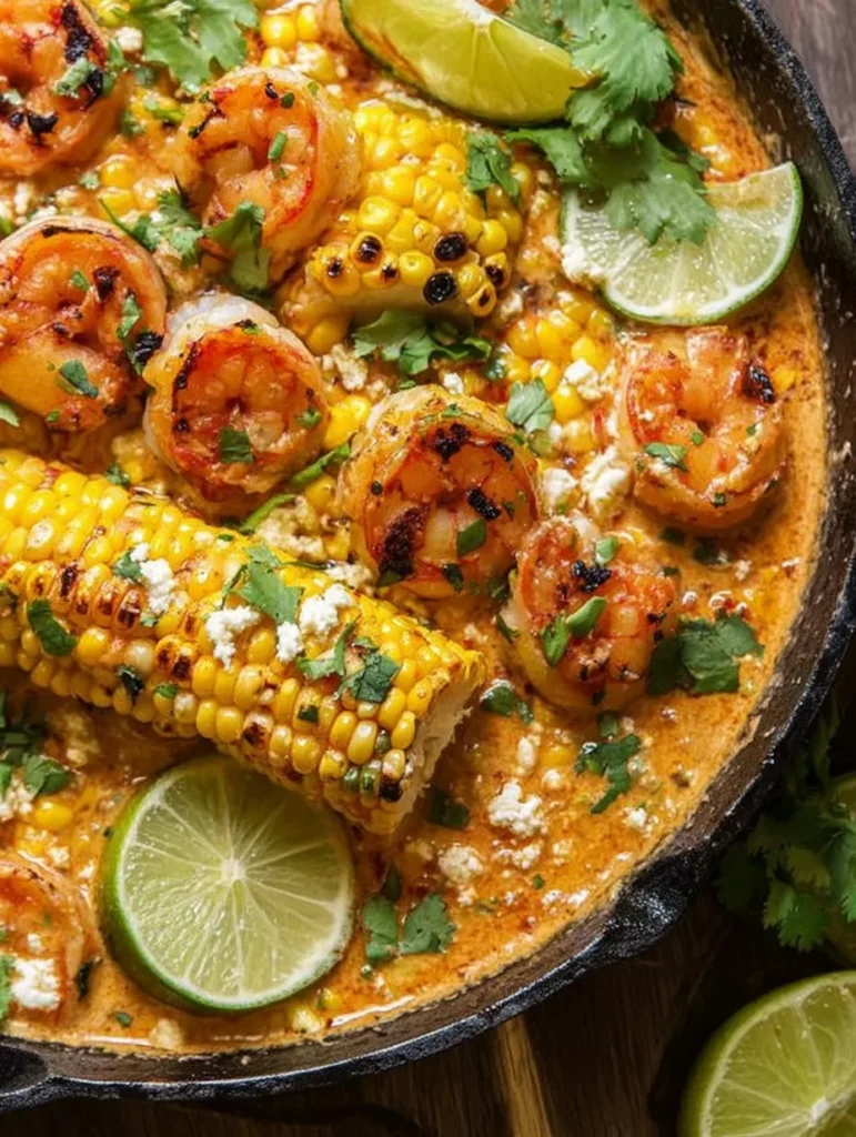 Mexican Street Corn and Shrimp