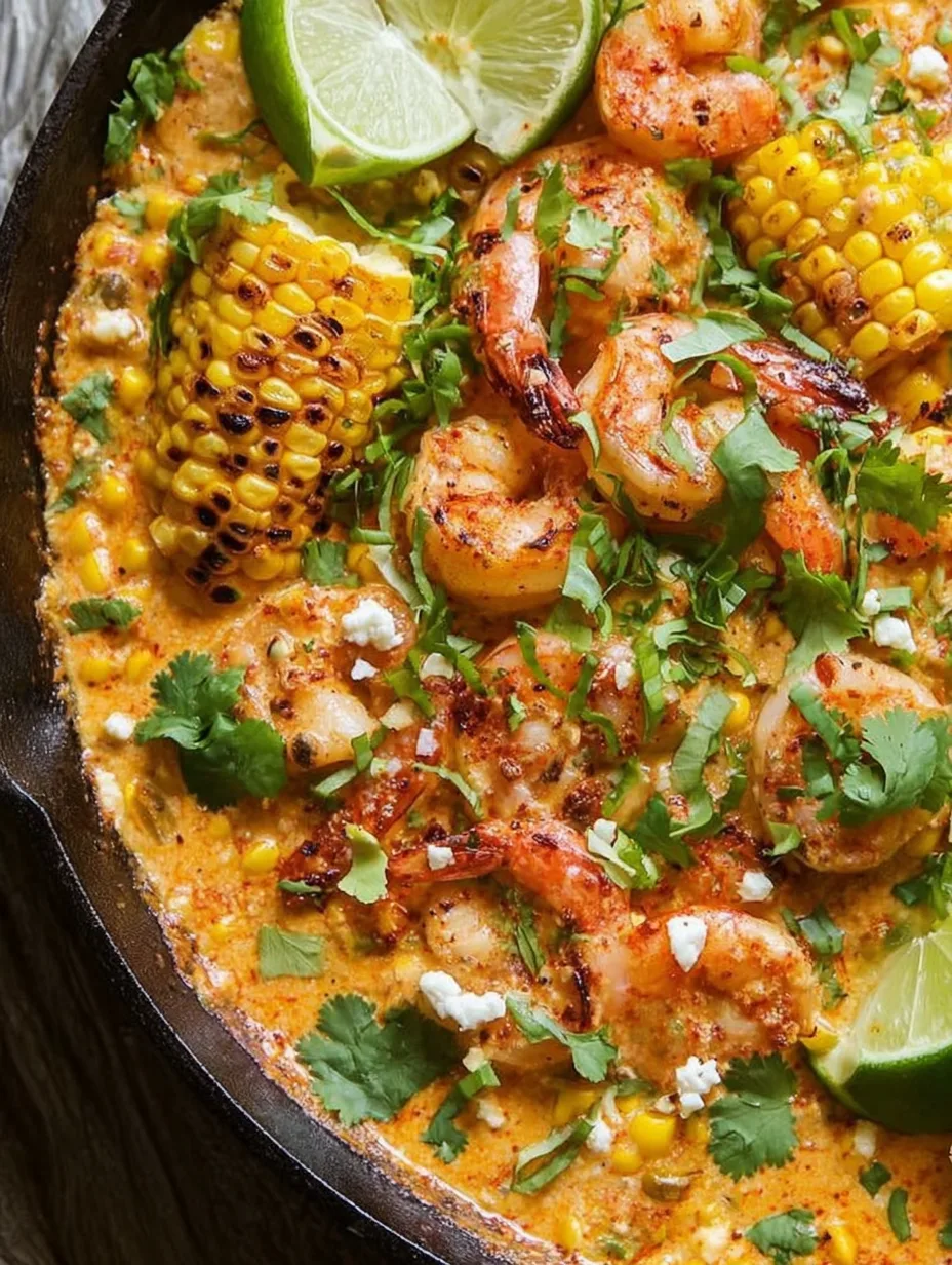 Mexican Street Corn and Shrimp