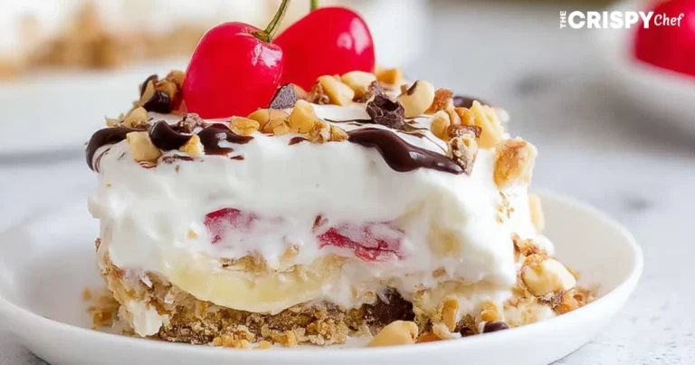 No Bake Banana Split Cake