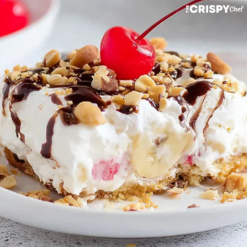 No Bake Banana Split Cake