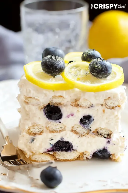 No-Bake Lemon dazzling Blueberry cream Cake