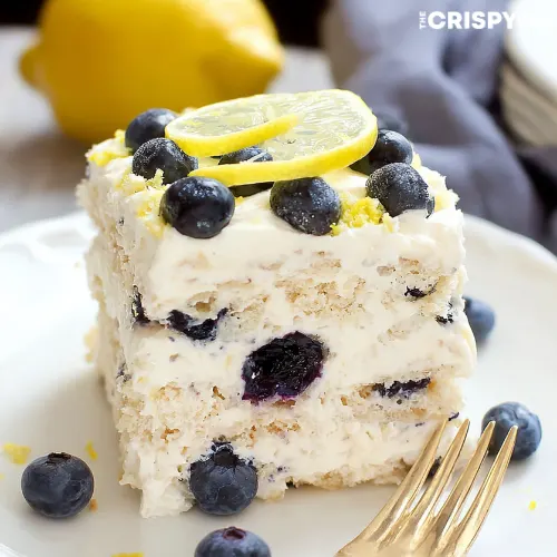 No-Bake Lemon dazzling Blueberry cream Cake