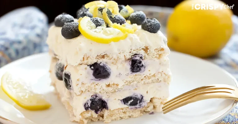 No-Bake Lemon dazzling Blueberry cream Cake